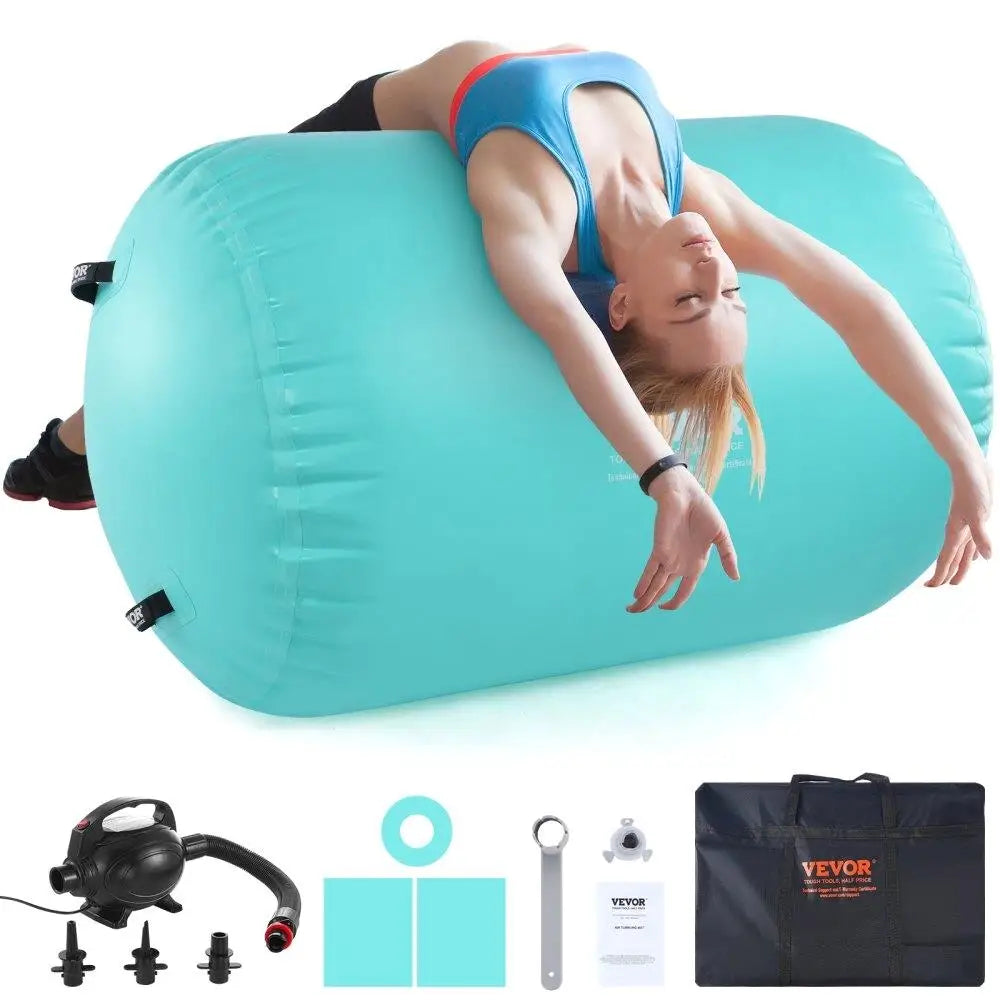 Inflatable Air Mat Round Tumble Track with Electric Pump for home Gym Yoga Park