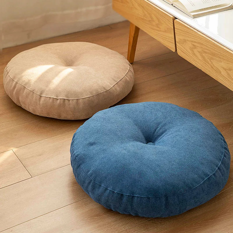 Floor Seat Pillow Solid Color Suitable for Meditation, Yoga, Round Seat Pads Cushion