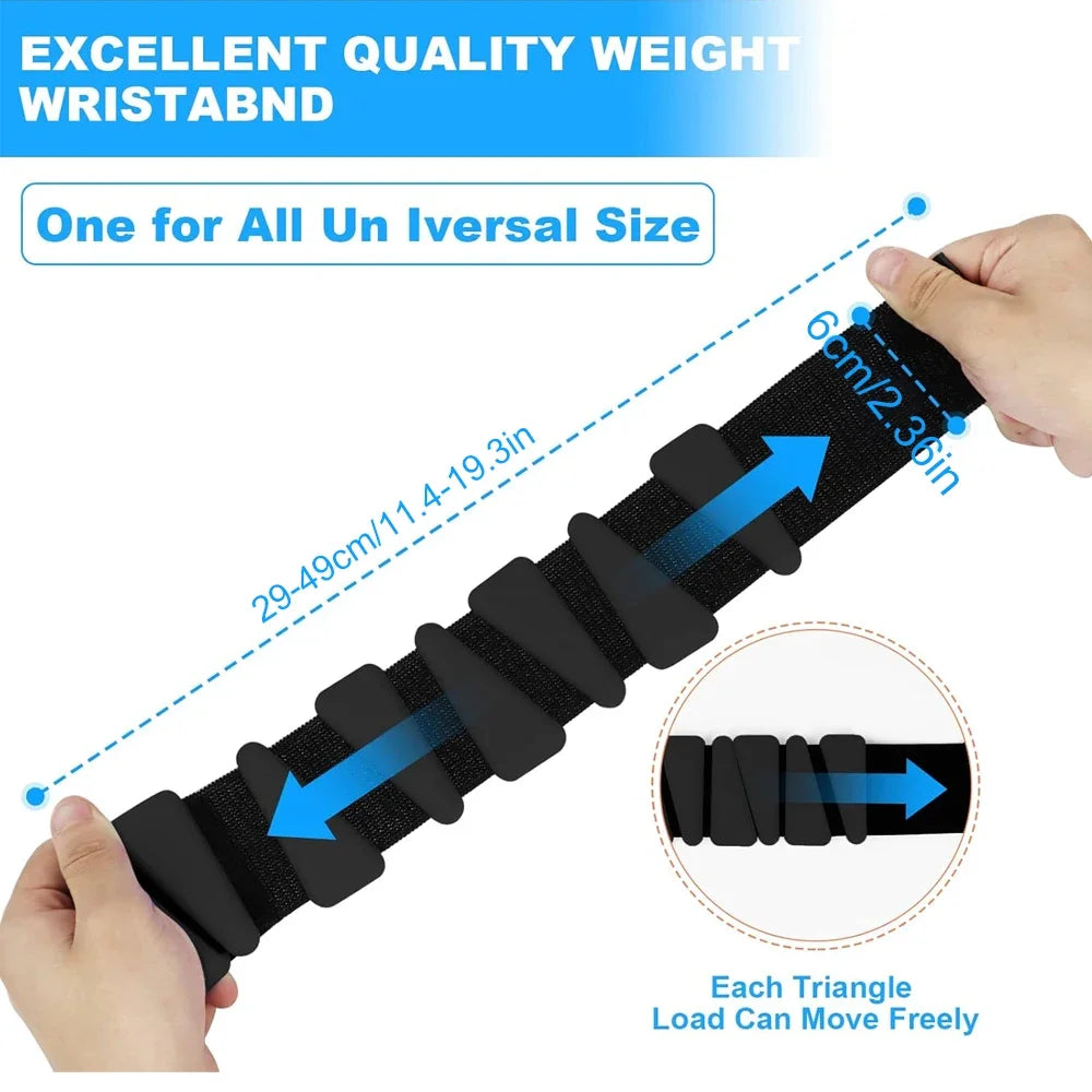 1pair  2-4lbs Adjustable Wrist Ankle Weights - Silicone Strength Training Bracelets for Yoga Running Swimming
