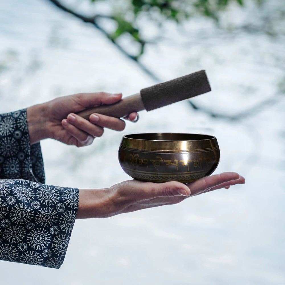 Nepal Tibetan Sing Bowl Yoga, Meditation, Fengshui Handmade Bronze Chime Bowl