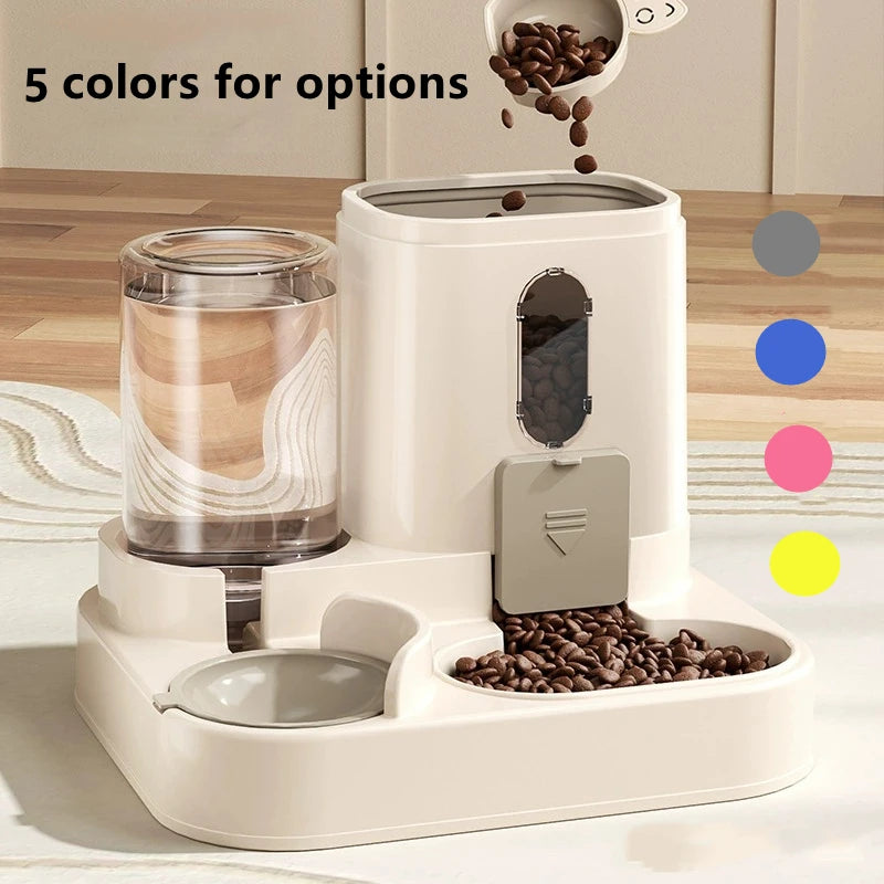 Automatic Gravity Feeder and Water Dispenser with Pet Food Bowl Universal Pet Products