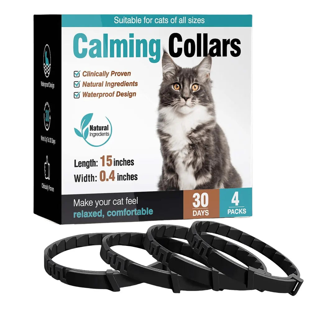 3/4 Pack Pet Calming Collar Stress and Anxiety Relief Pheromone Collar Adjustable
