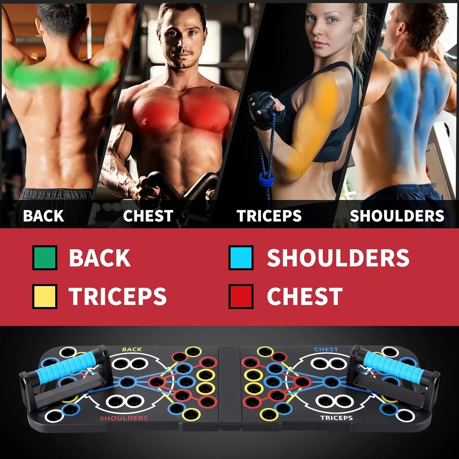 Push Up Support Board, Multifunctional Exercise Chest and Abdominal Muscles