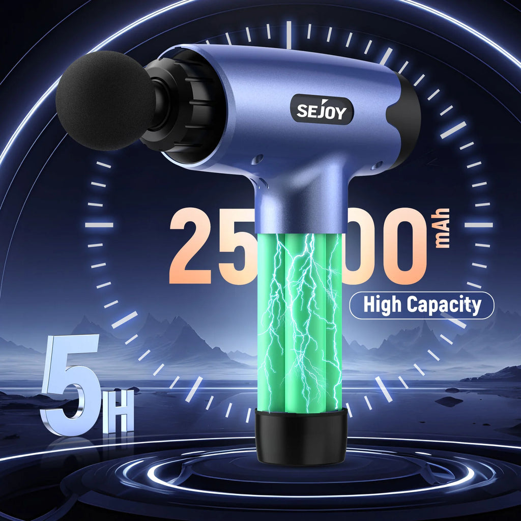 Sejoy 30 speeds Massage Gun, Percussion Massager, Deep Tissue Muscle Vibrating Relaxation