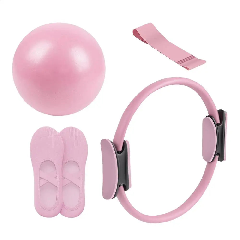 NEW Pilates Ball And Ring Set with Resistance Band for Exercise Workout and Fitness