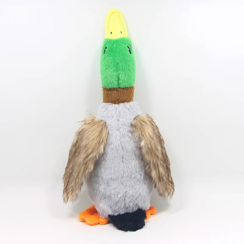 Cute Plush Duck Sound Toy Stuffed Squeaky Animal Dog Chew Toy