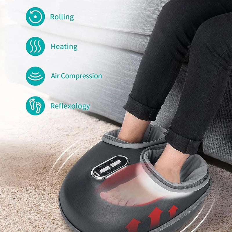 Nekteck Foot Massager Heating Therapy, Air Compression, Shiatsu Knead Roller, Muscle Relaxation