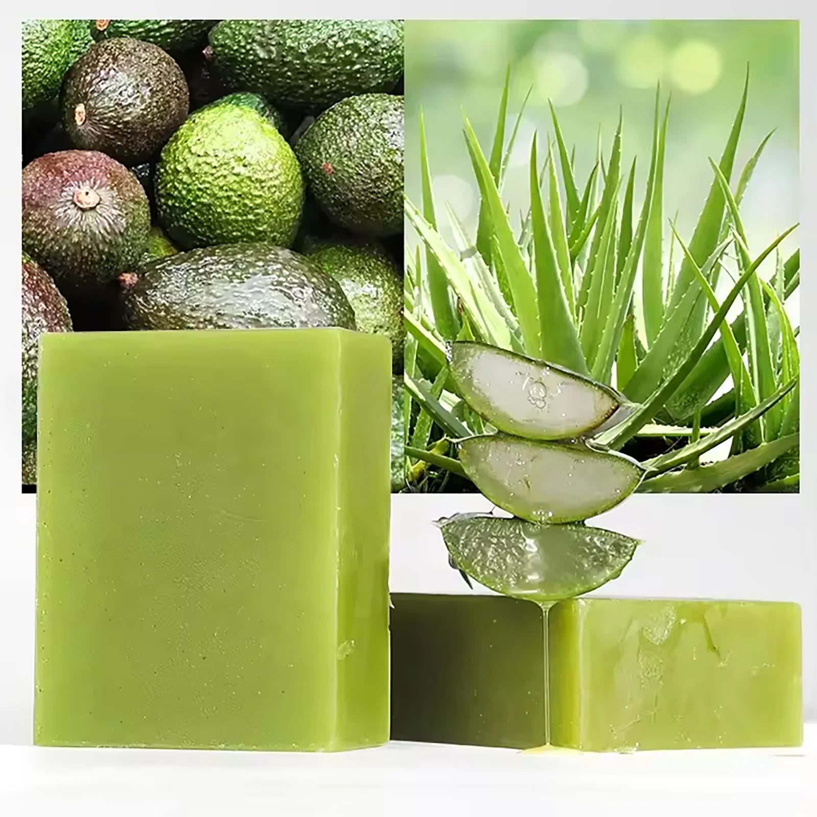 AILKE Aloe Vera Soap, Remove Acne, Pimples, Skin Radiant, Improve Skin Luster, Vegan Bath Wash