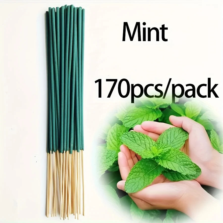 170pcs Scented Bamboo Incense Sticks – 24/73/170 Mixed Pack for Home Use