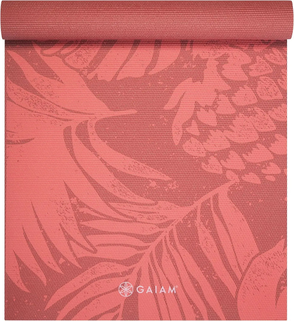 Non-Slip Yoga Mat for Pilates & Floor Exercises, Durable Fitness Mat with Print Design