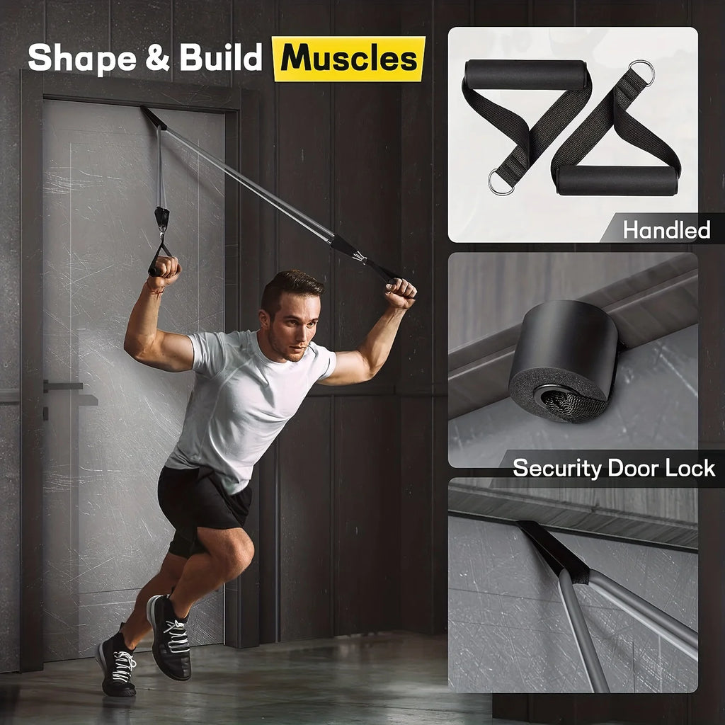 Resistance Bands Set, Exercise Bands With Door Anchor, Handles, Carry Bag, Legs Ankle Straps