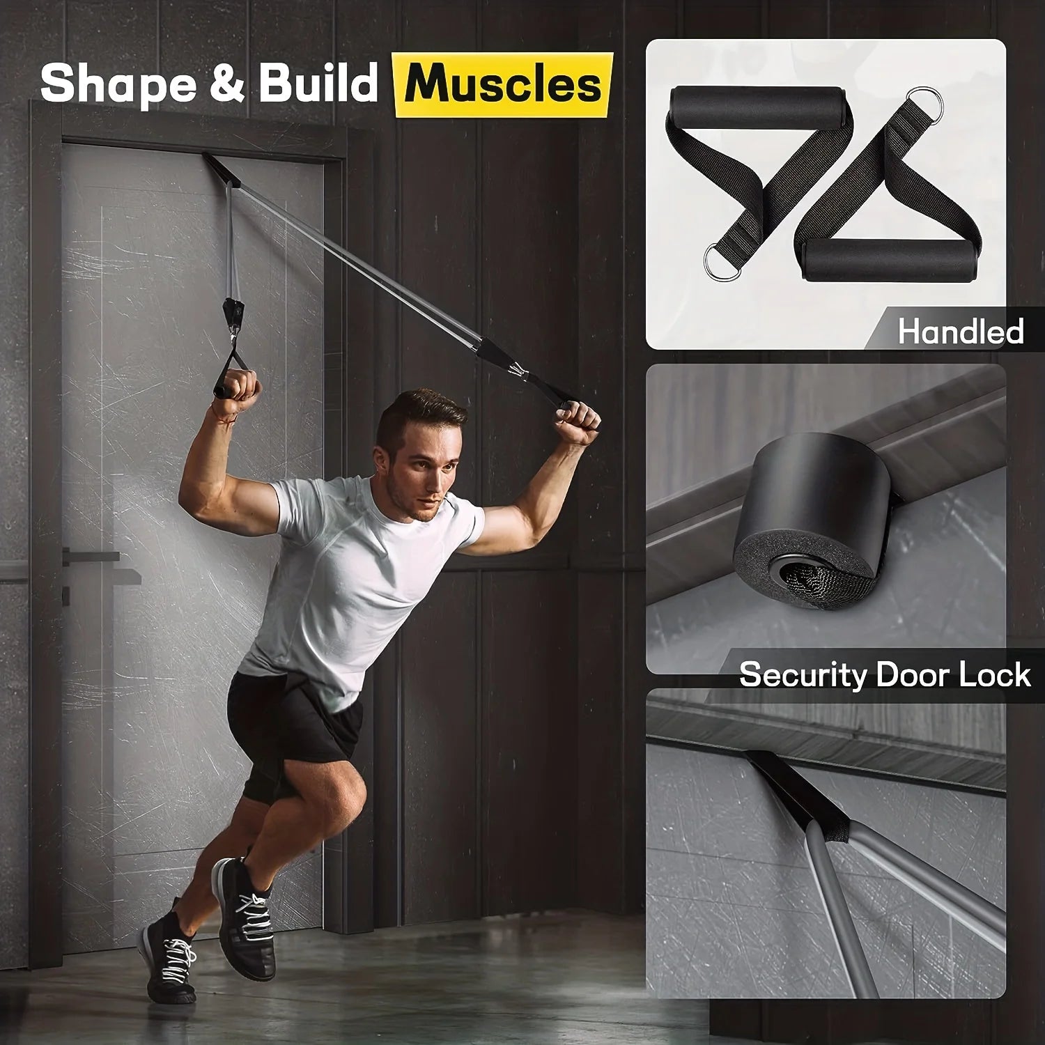 Resistance Bands Set, Exercise Bands With Door Anchor, Handles, Carry Bag, Legs Ankle Straps