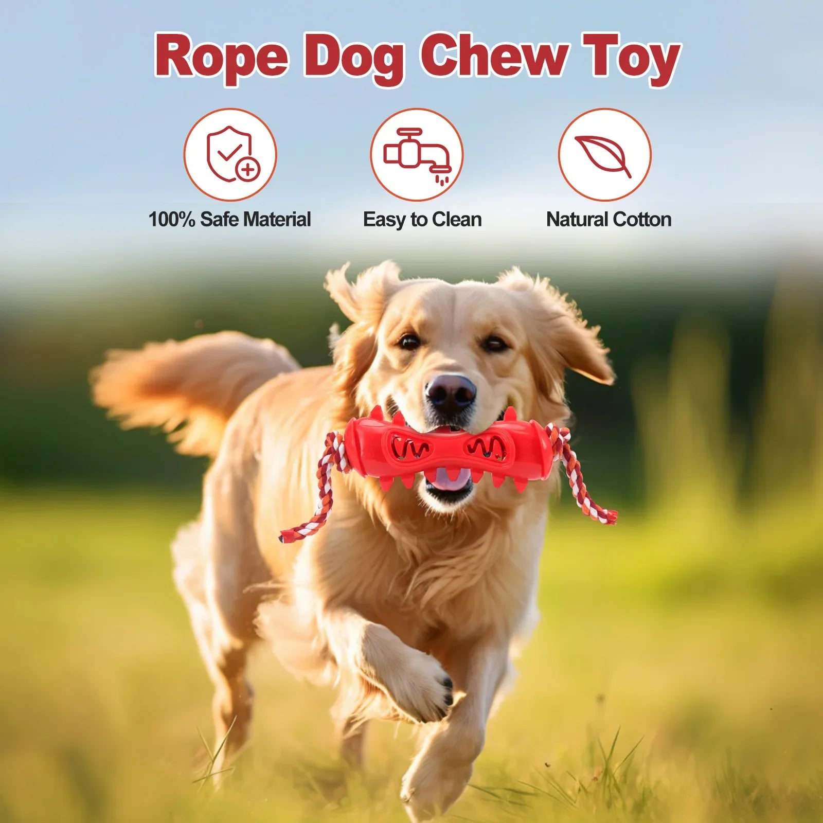 Dog Chew Toys, Safety Molar, Rod Puzzle Training Playing Biting Toy, Toothbrush Care Cleaning Stick