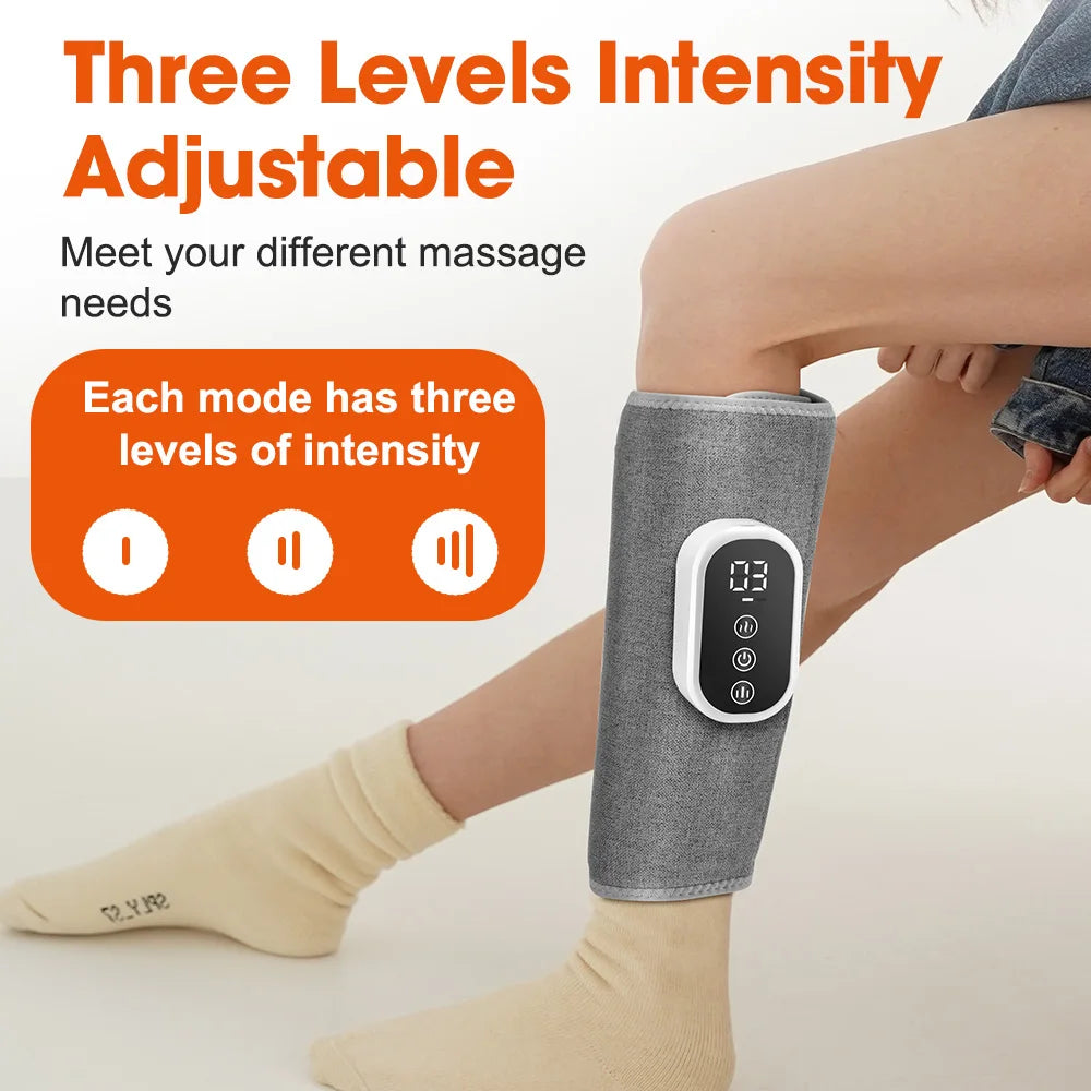 360° Air Pressure Heating Calf Massager Wireless 3 Mode Airbag Compression
