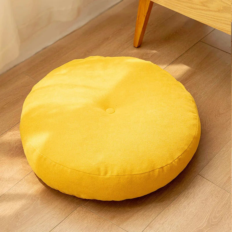Floor Seat Pillow Solid Color Suitable for Meditation, Yoga, Round Seat Pads Cushion