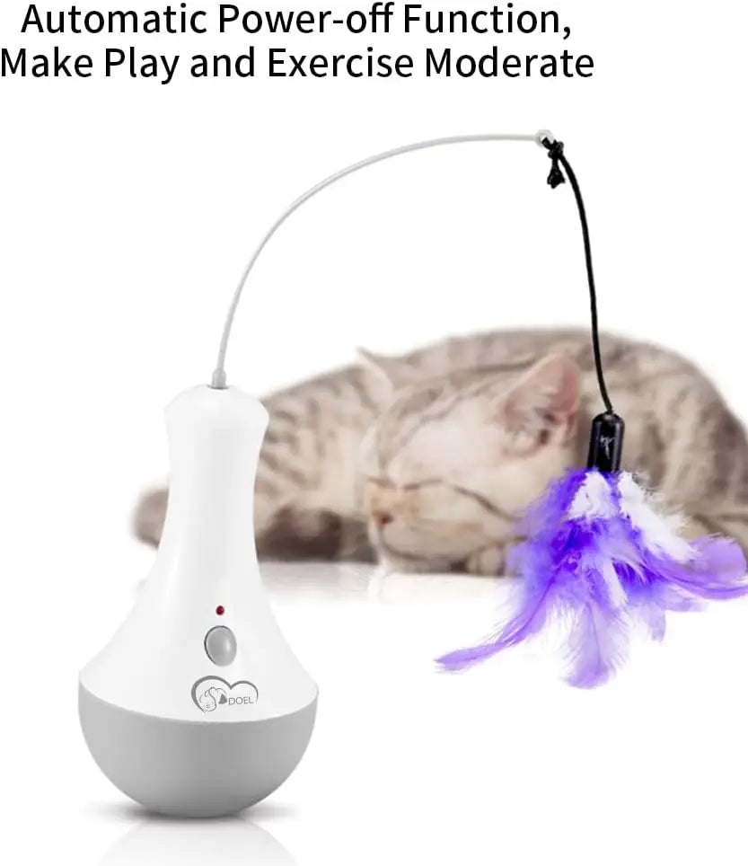 Cat Interactive Toys Funny Feather Teaser Indoor Play Automatic Toy