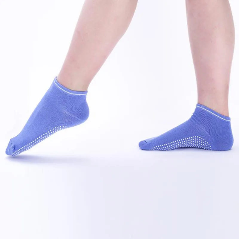 4 pairs Yoga Socks Women Cotton Silicone Non-slip Pilates Grip Towel Socks