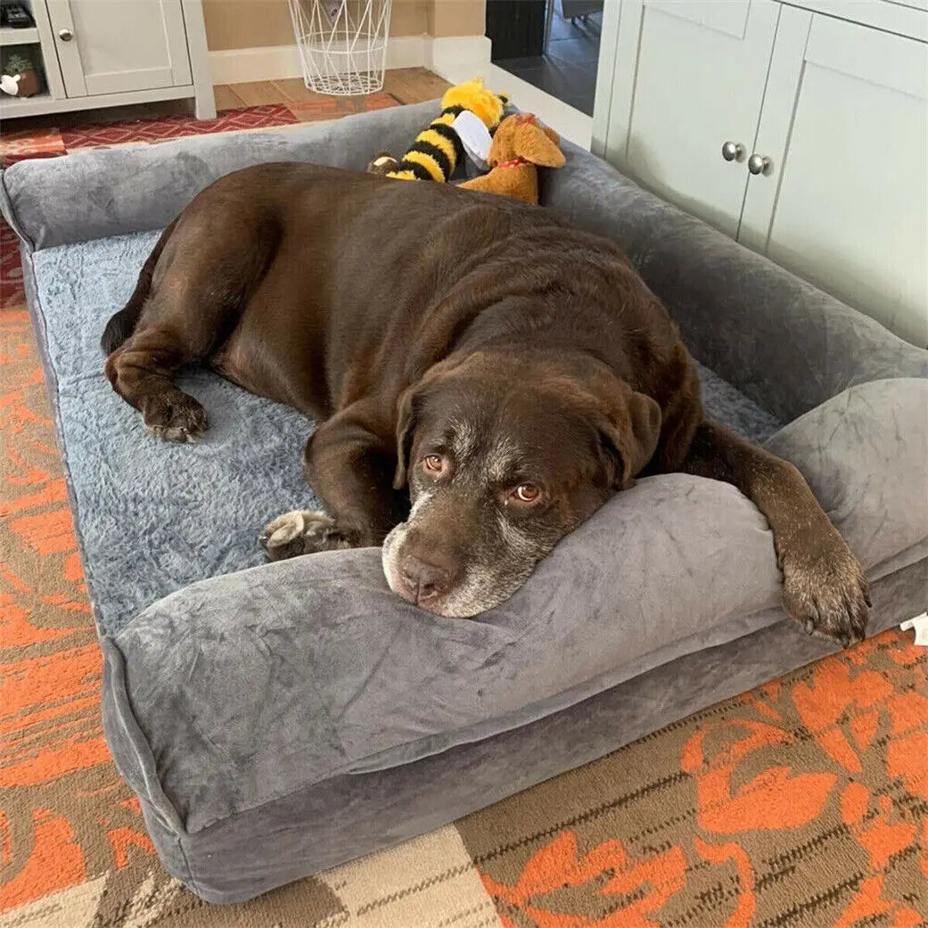 Dog Bed Extra Large Orthopedic Pet Mattress, Cushion with Removable Washable Cover, Soft Sponge Foam