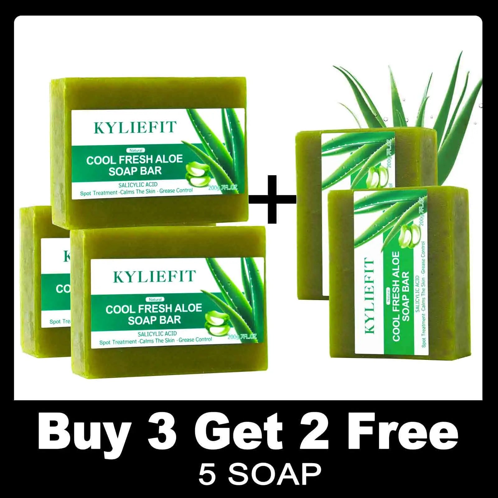 Aloe Vera Soap Bar With All Natural Ingredients, Reduce Dark Spots, Brightening, Oil Control, Clean Skin, Exfoliation