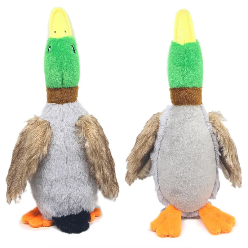 Cute Plush Duck Sound Toy Stuffed Squeaky Animal Dog Chew Toy