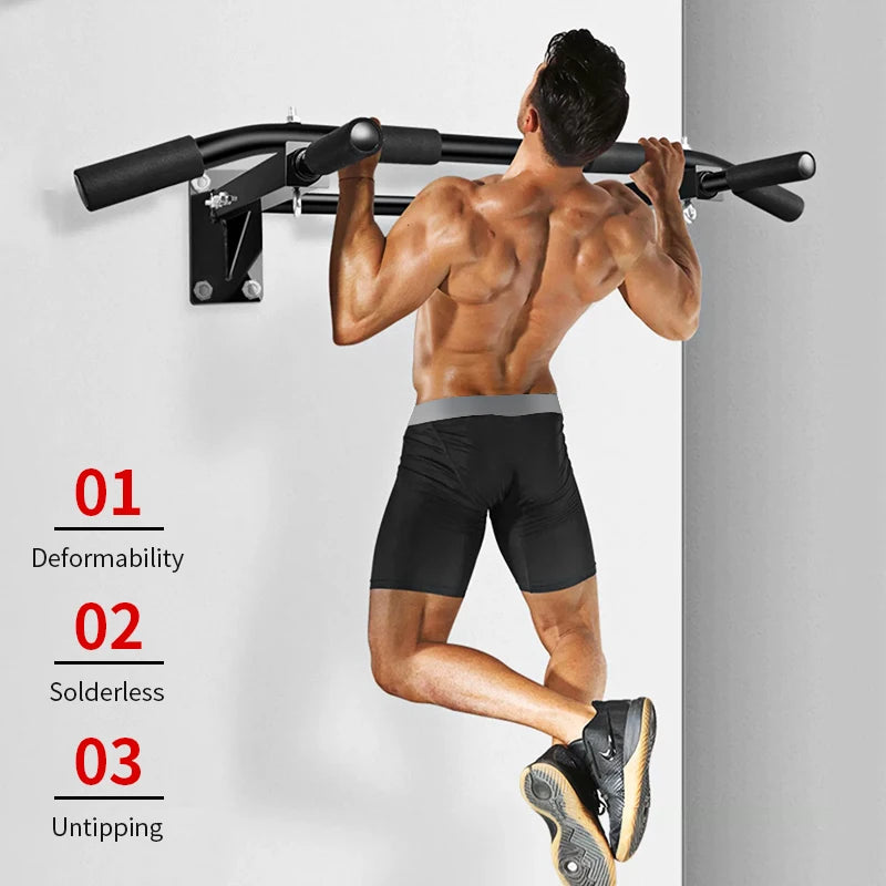 Wall-Mounted Pull-Up Bar-Drill Installation, Home Gym Equipment for Fitness and Strength Training