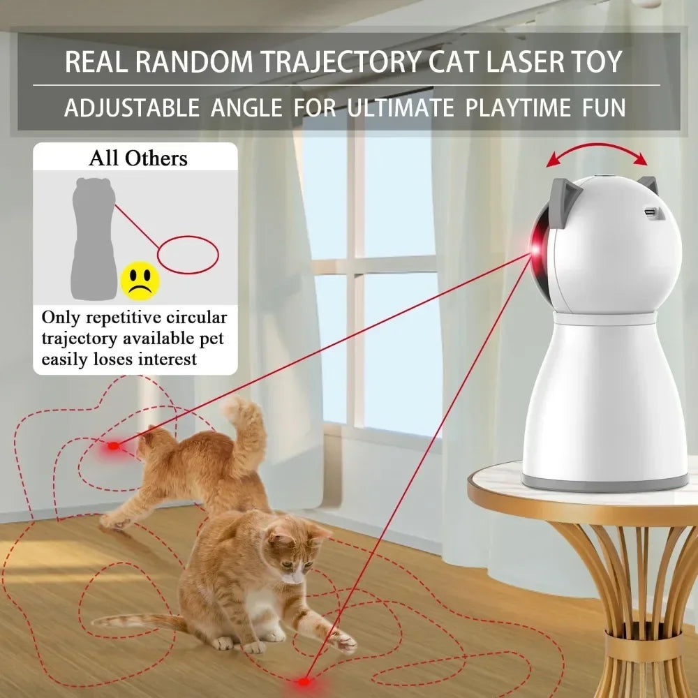 The 4th Generation Real Random Trajectory, Motion Activated, Rechargeable, Automatic Cat Laser Toy