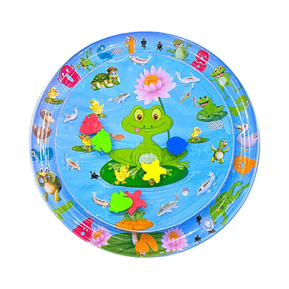 Water Sensory Playmat with Fish Tummy Time Mat for Bored Indoor Cats