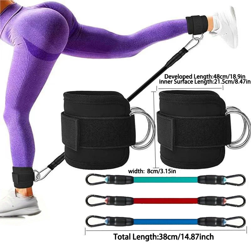 Exercising Resistance Belt, Puller, Leg Strength Training, Tie Strap, Foot Loop Buckle, Elastic Rope Protector
