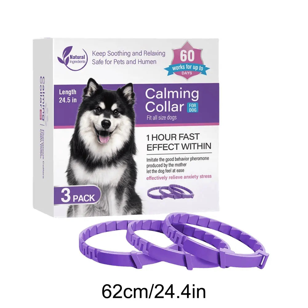 3/4 Pack Pet Calming Collar Stress and Anxiety Relief Pheromone Collar Adjustable