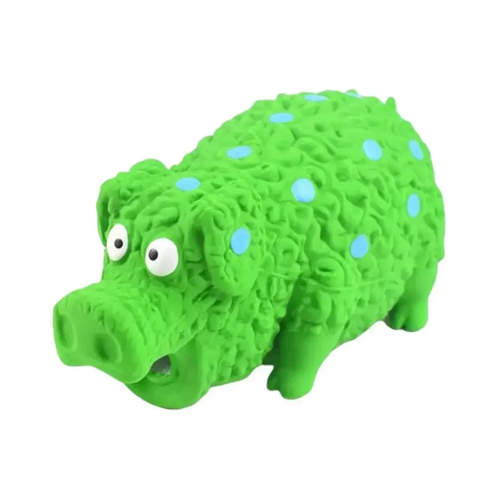 Pig Dog Squeaky Toy That Oinks and Grunts, Pet Chew Toy For Small Medium Large Dogs