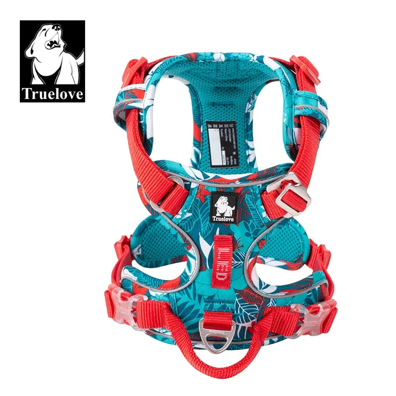 Truelove Pet Dog Harness Camouflage Reflective Nylon Easy to Adjust