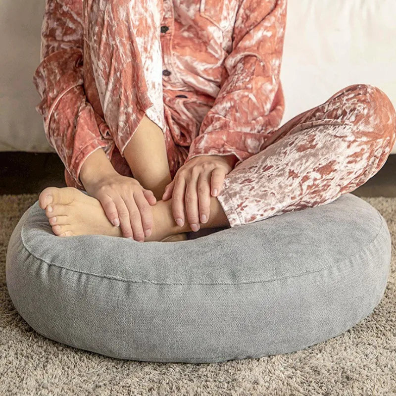 Floor Seat Pillow Solid Color Suitable for Meditation, Yoga, Round Seat Pads Cushion