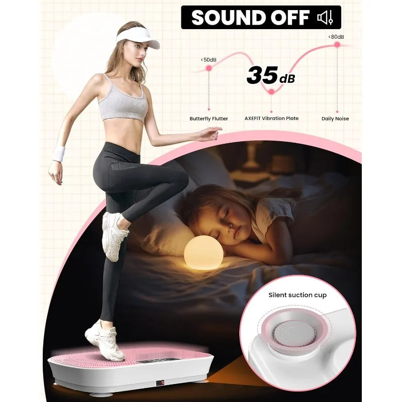 Vibration Plate Exercise Machine - Bluetooth Music & 400LBS Capacity for Lymphatic Drainage