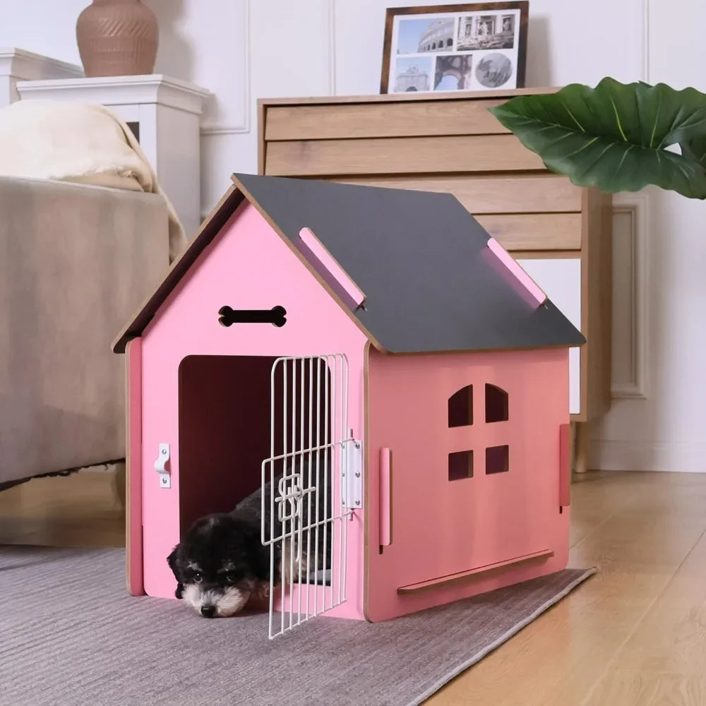 Dog House Indoor for Small Dogs or Cats, Cozy Wooden Design, Small Bed House