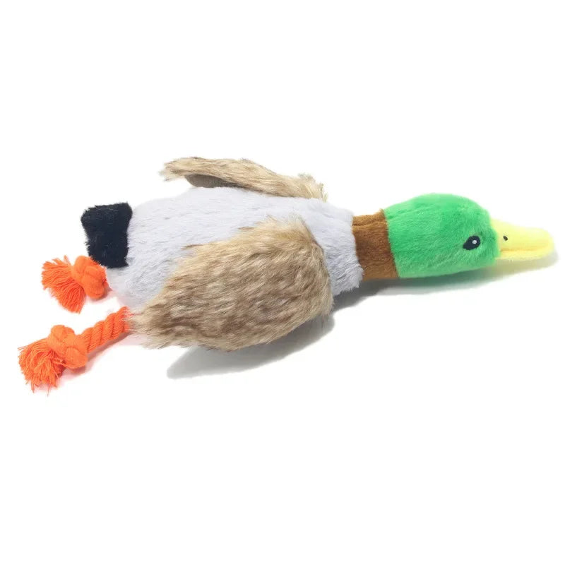 Cute Plush Duck Sound Toy Stuffed Squeaky Animal Dog Chew Toy