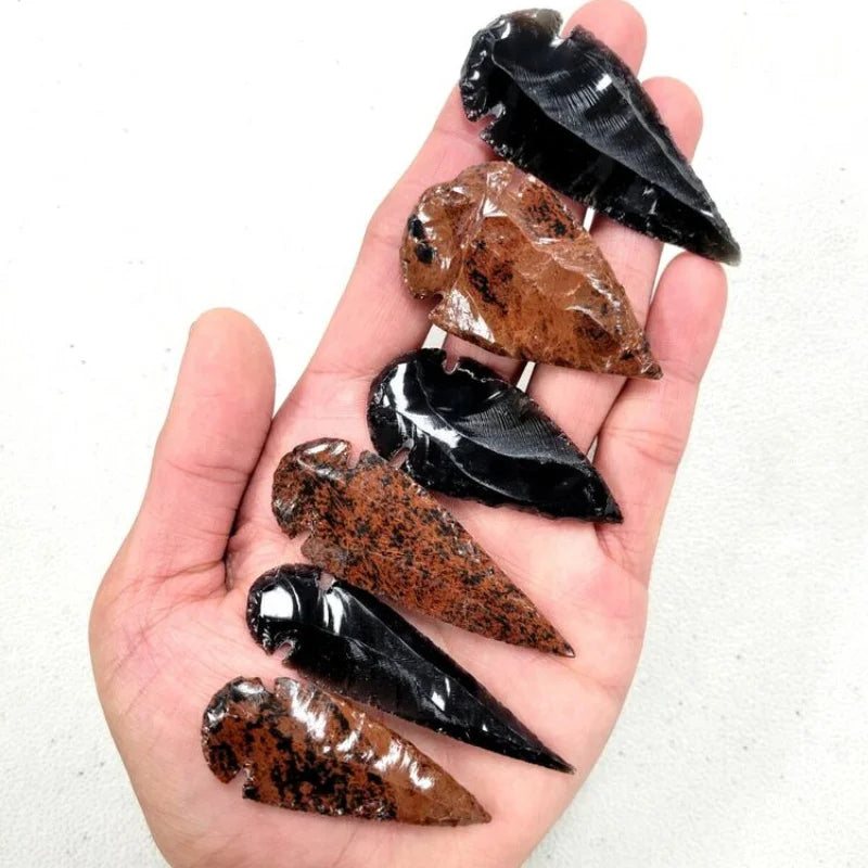 Obsidian Crystal Points Bulk Lot 2-3 g Each – Natural Volcano Glass Healing Stones
