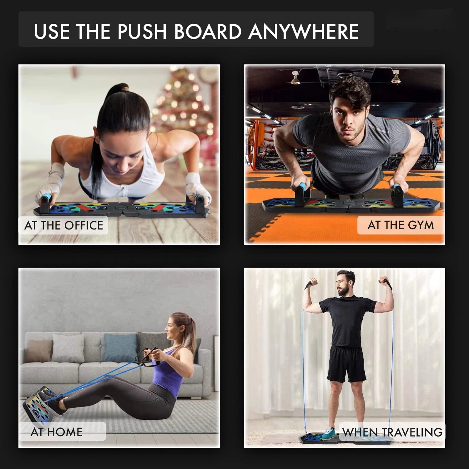 Push-up Board Set Portable/Foldable Multifunctional Fitness Equipment For Chest Abdomen Arms/Back