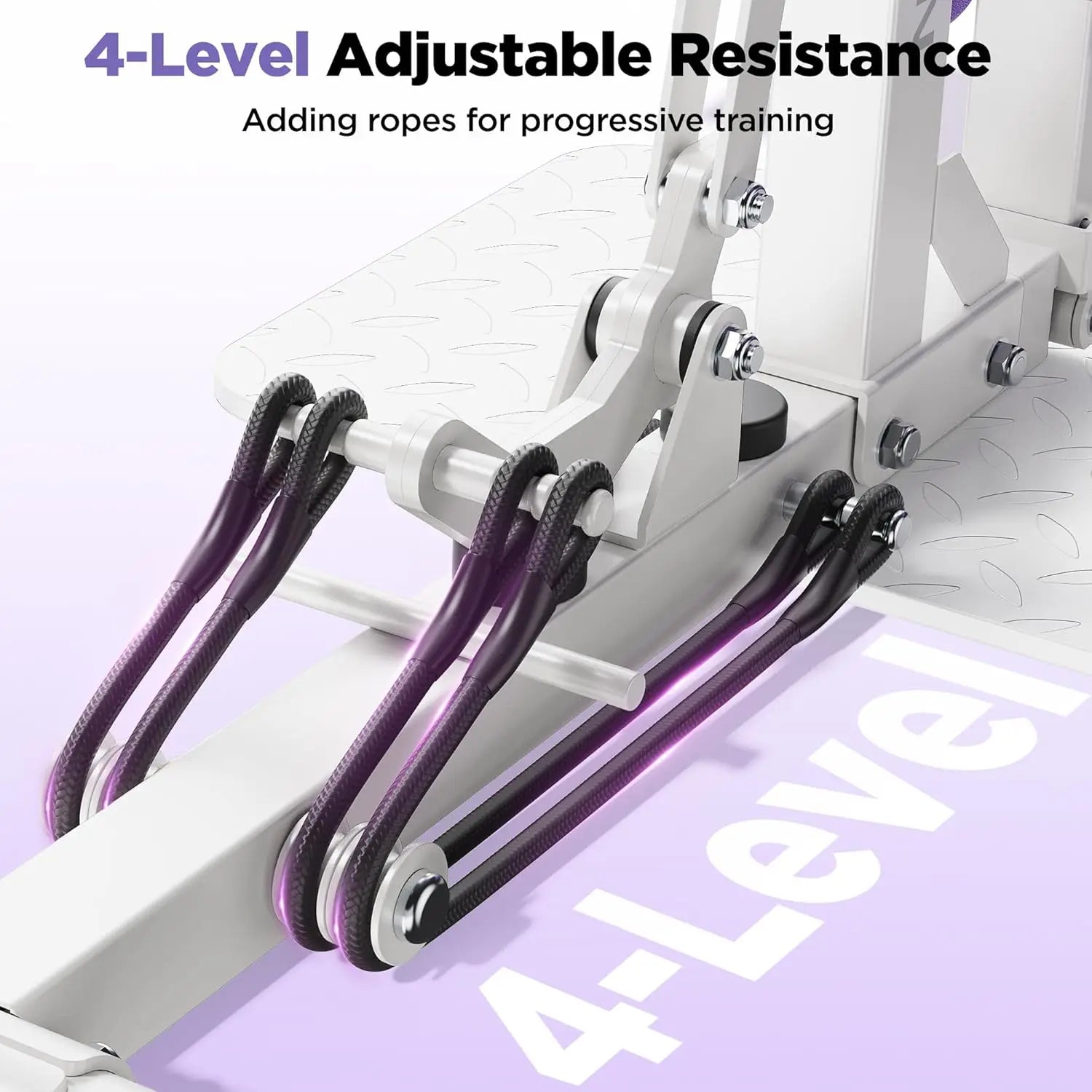 FEIERDUN Adjustable Deep Squat Machine-7 Level Resistance Glute & Leg Trainer for Home