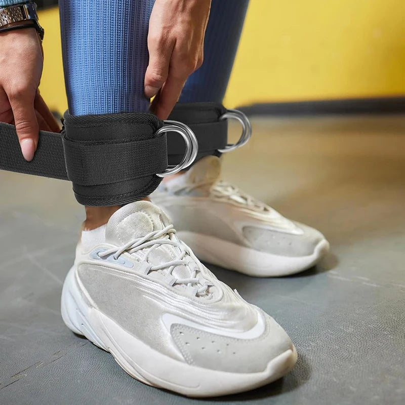 Adjustable Ankle Cuffs - Leg Workout Cuffs for Glute & Thigh Training, Cable Machine Exercise Accessories