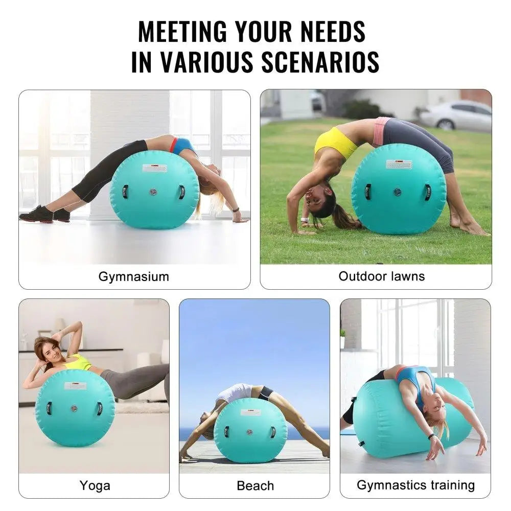 Inflatable Air Mat Round Tumble Track with Electric Pump for home Gym Yoga Park