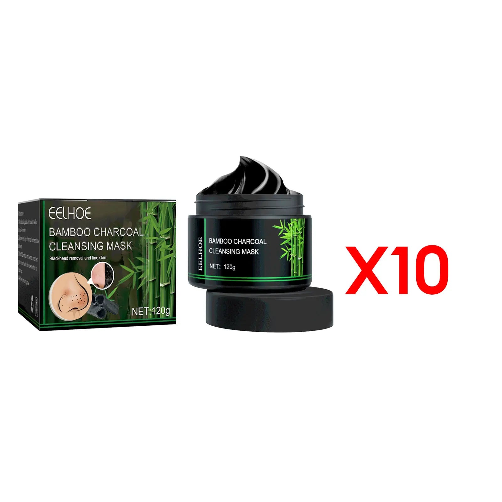 Eelhoe Charcoal Face Mask, Nose Strips, Whitening Toothpaste, Blackhead Remover, Clean Pores Oil Control