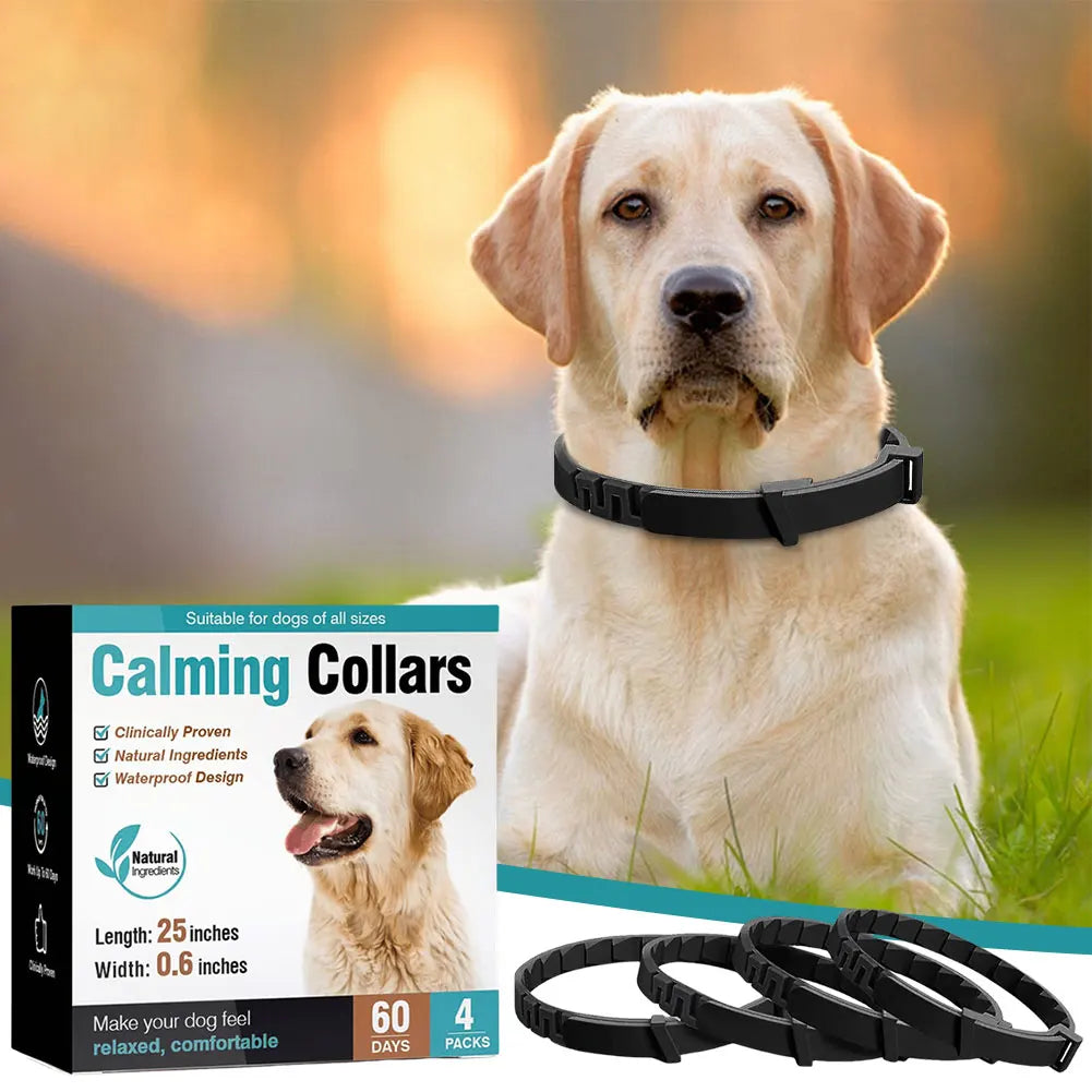 3/4 Pack Pet Calming Collar Stress and Anxiety Relief Pheromone Collar Adjustable