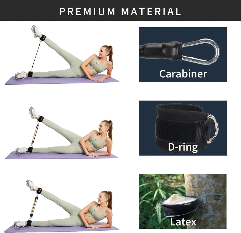 Exercising Resistance Belt, Puller, Leg Strength Training, Tie Strap, Foot Loop Buckle, Elastic Rope Protector