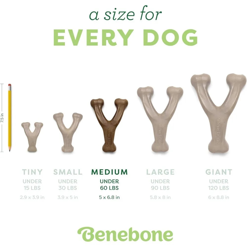 Durable Dog Chew Toy for Aggressive Chewers, Real Bacon, Made in USA, Medium