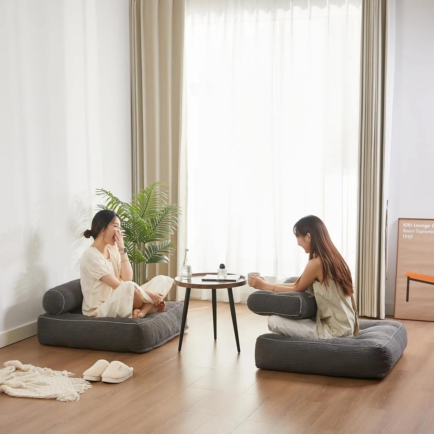 35.4x33.5 Inch Floor Pillow, Large Cushion with Removable Washable Cover - Ultra Soft Plush Filling