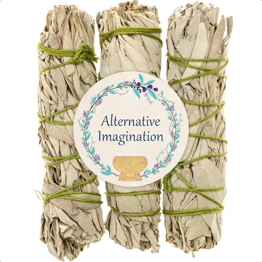 White Sage Sticks for Spiritual Cleansing 4" Dried Herbs for Meditation Accessories