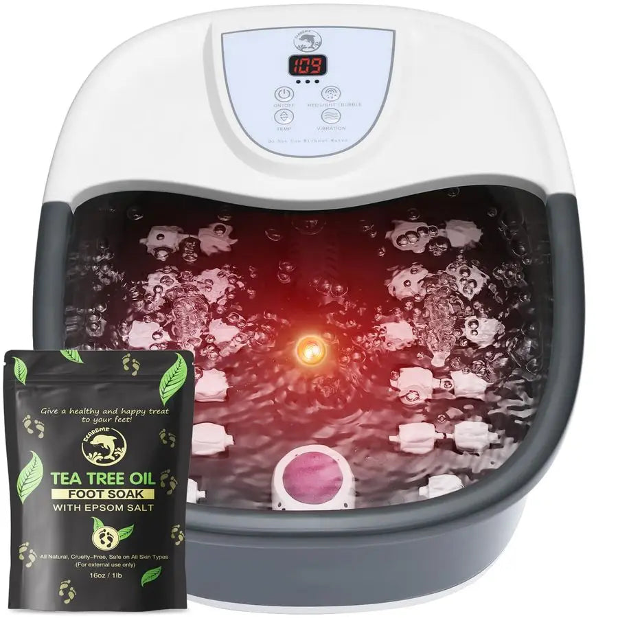Spa Bath Massager with Heat, Foot Bath with 22 Massage Rollers with Jets and Vibration,