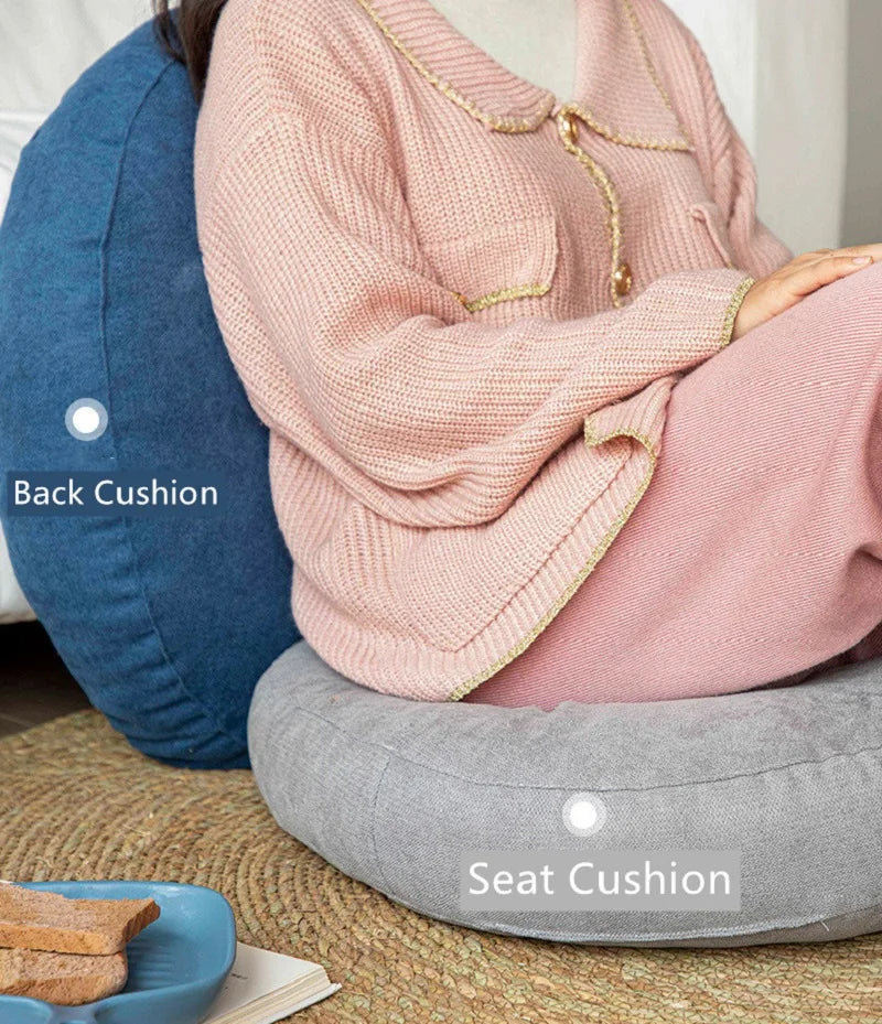 Floor Seat Pillow Solid Color Suitable for Meditation, Yoga, Round Seat Pads Cushion