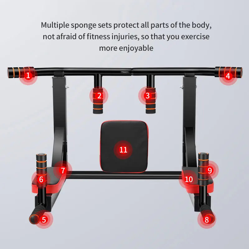 Multifunctional wall-mounted pull-up bar for Home Gym, Fitness and Strength Training