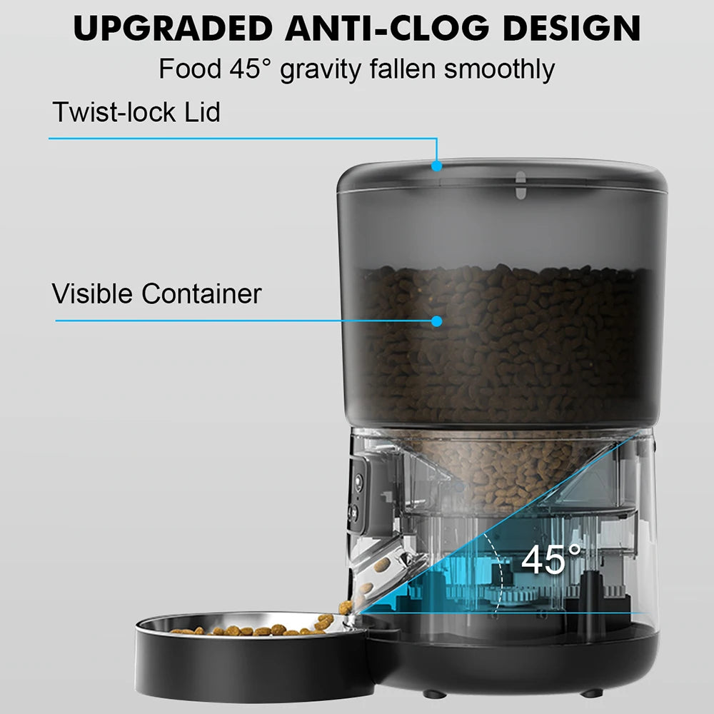 NPET 4L Automatic smart pet feeder for cats & dogs with stainless steel bowl